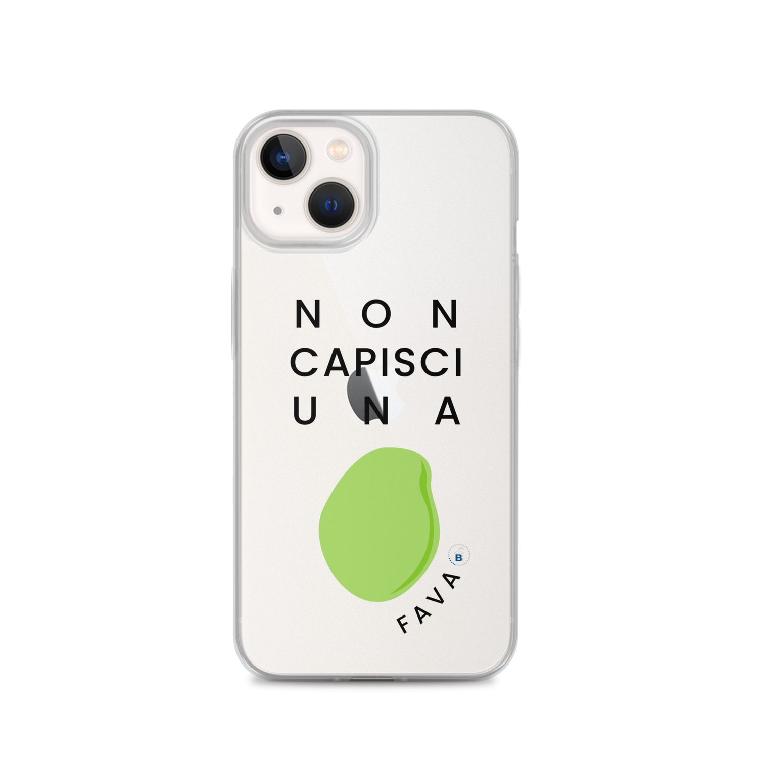 Cover iPhone® trasparente "Non capisci una fava"