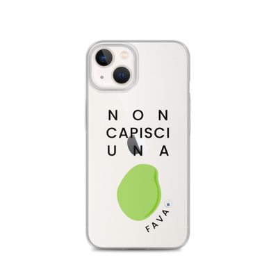 Cover iPhone® trasparente "Non capisci una fava"