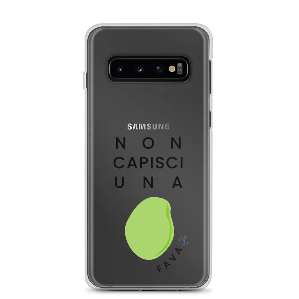 Cover Samsung® trasparente "Non capisci una fava"