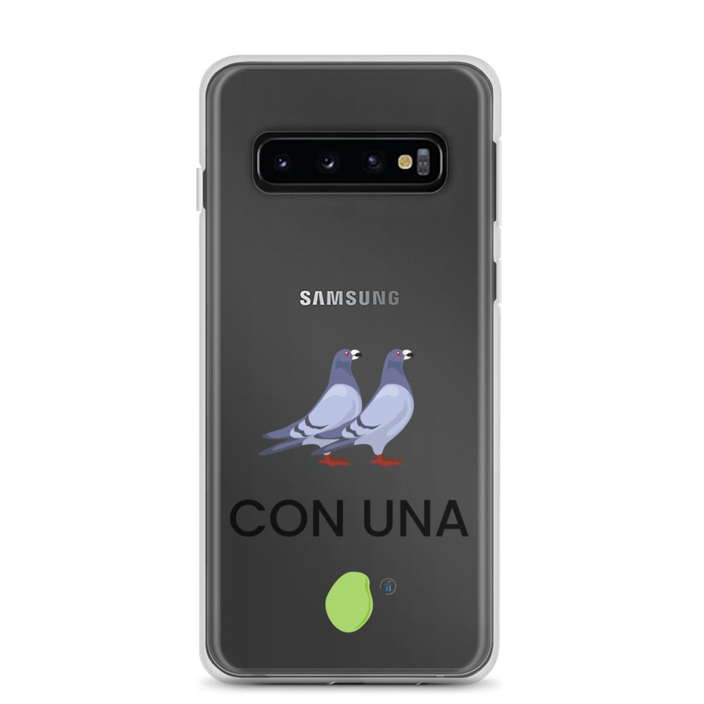 Cover Samsung® trasparente "Due piccioni con una fava"