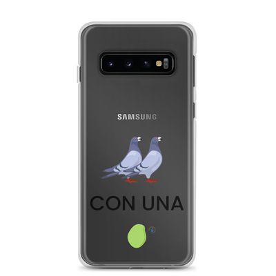 Cover Samsung® trasparente "Due piccioni con una fava"