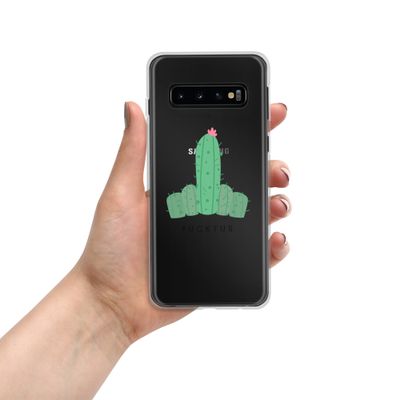 Transparent Samsung Case "Fucktus"