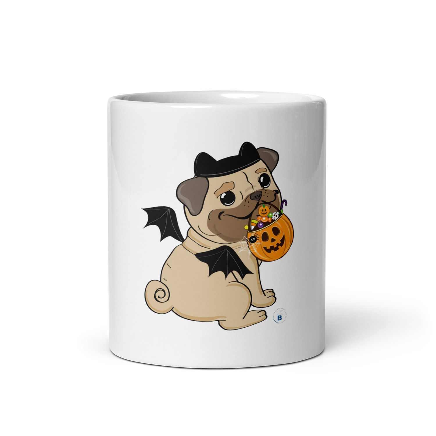 Glossy white mug "BatDog"