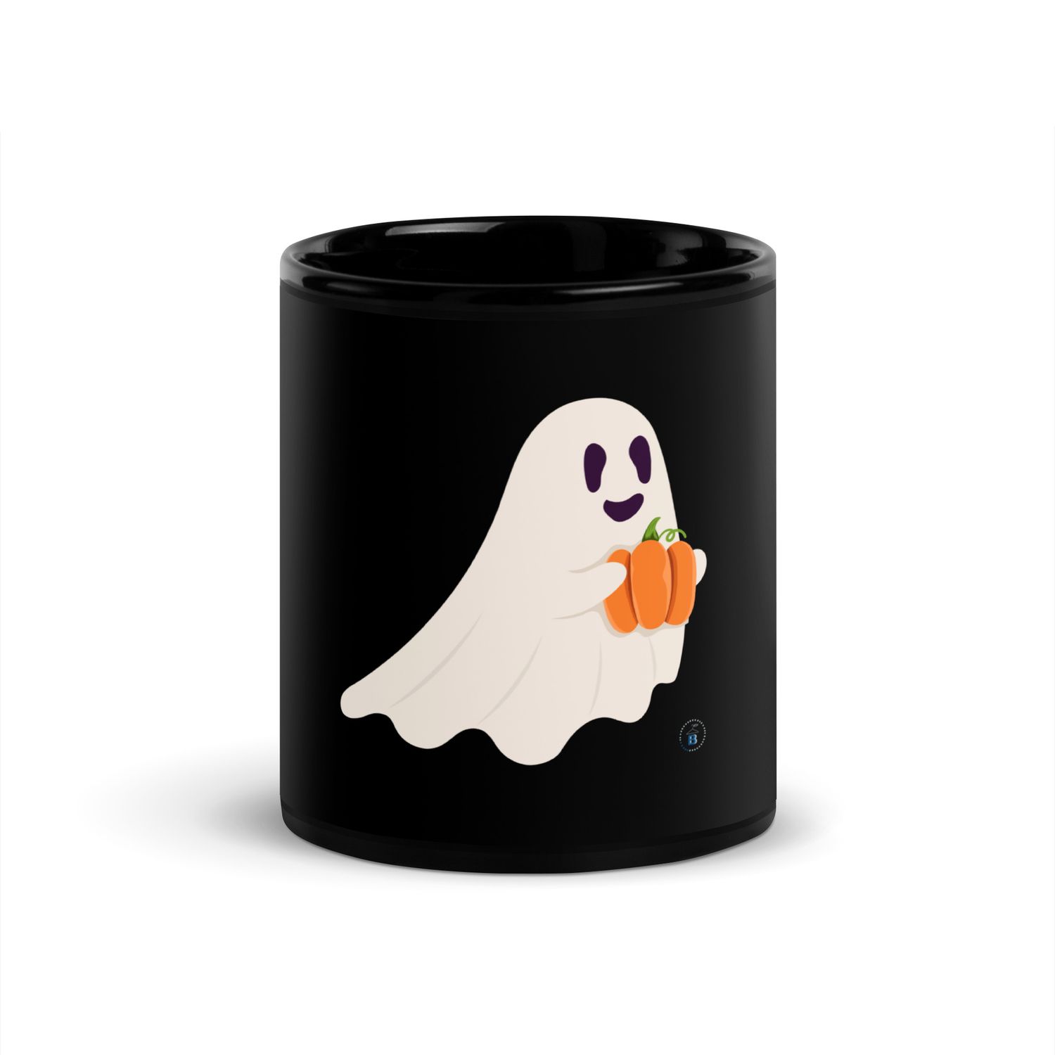 Glossy black mug "Ghost"