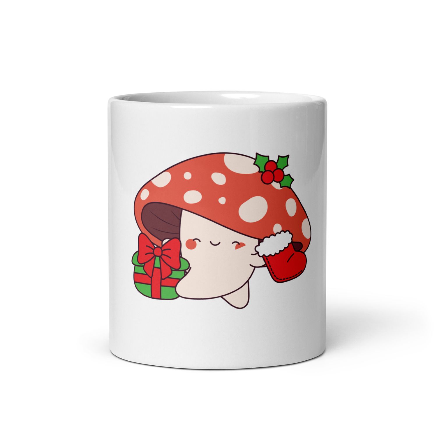Tazza bianca lucida "Baby Fungo Natalino"