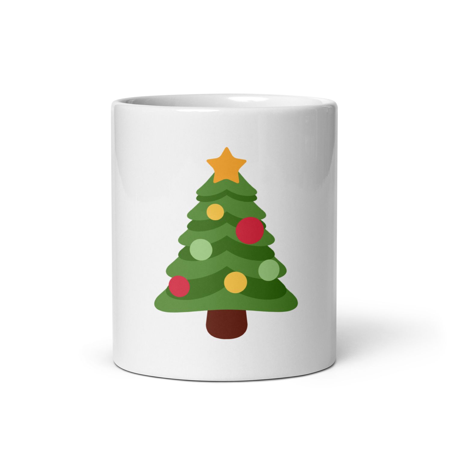 Tazza bianca lucida "Albero di Natale"