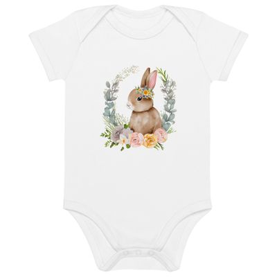 Organic Cotton Baby Romper "Baby Bunny"
