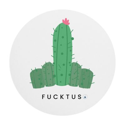 Tappetino mouse rotondo "Fucktus"