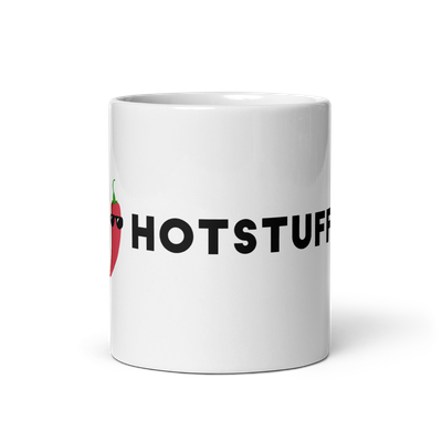 Glossy white mug Glossy white mug "Hot Stuff"