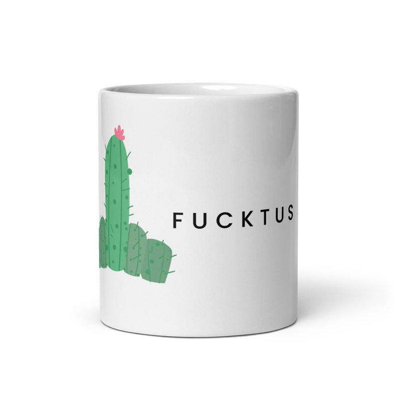 Glossy white mug  "Fucktus"