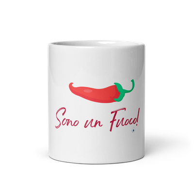Glossy white mug "I'm on Fire!"