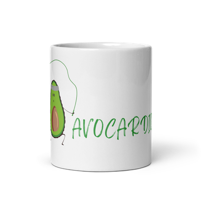 Glossy white mug "Avocardio"