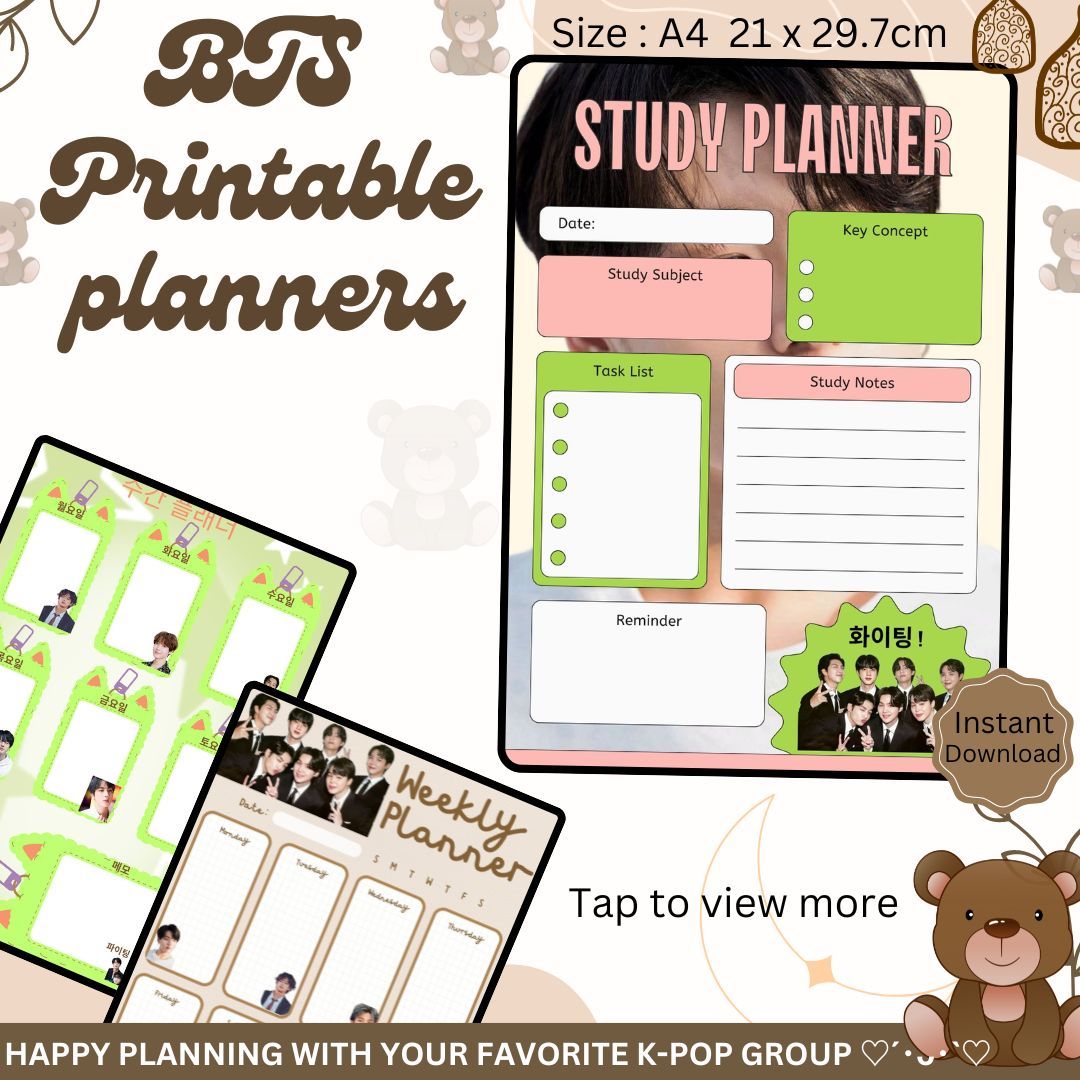 BTS Digital &amp; Printable Planners