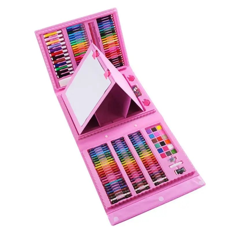 208pc Art Supplies Kit Gifts Art Set Case with Double Sided Trifold