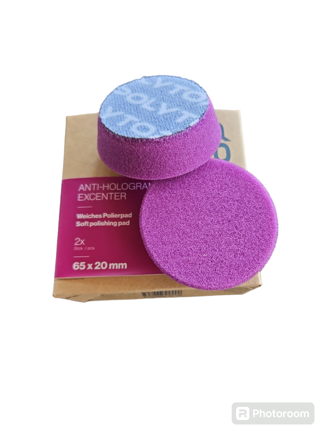 Polytop Anti Hologramm Excenterpad Lila 2er Pack, Größe: 65mm