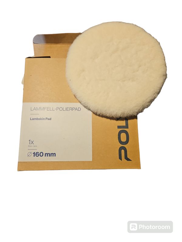 Polytop Lammfell Polierpad mit Sandwichaufbau