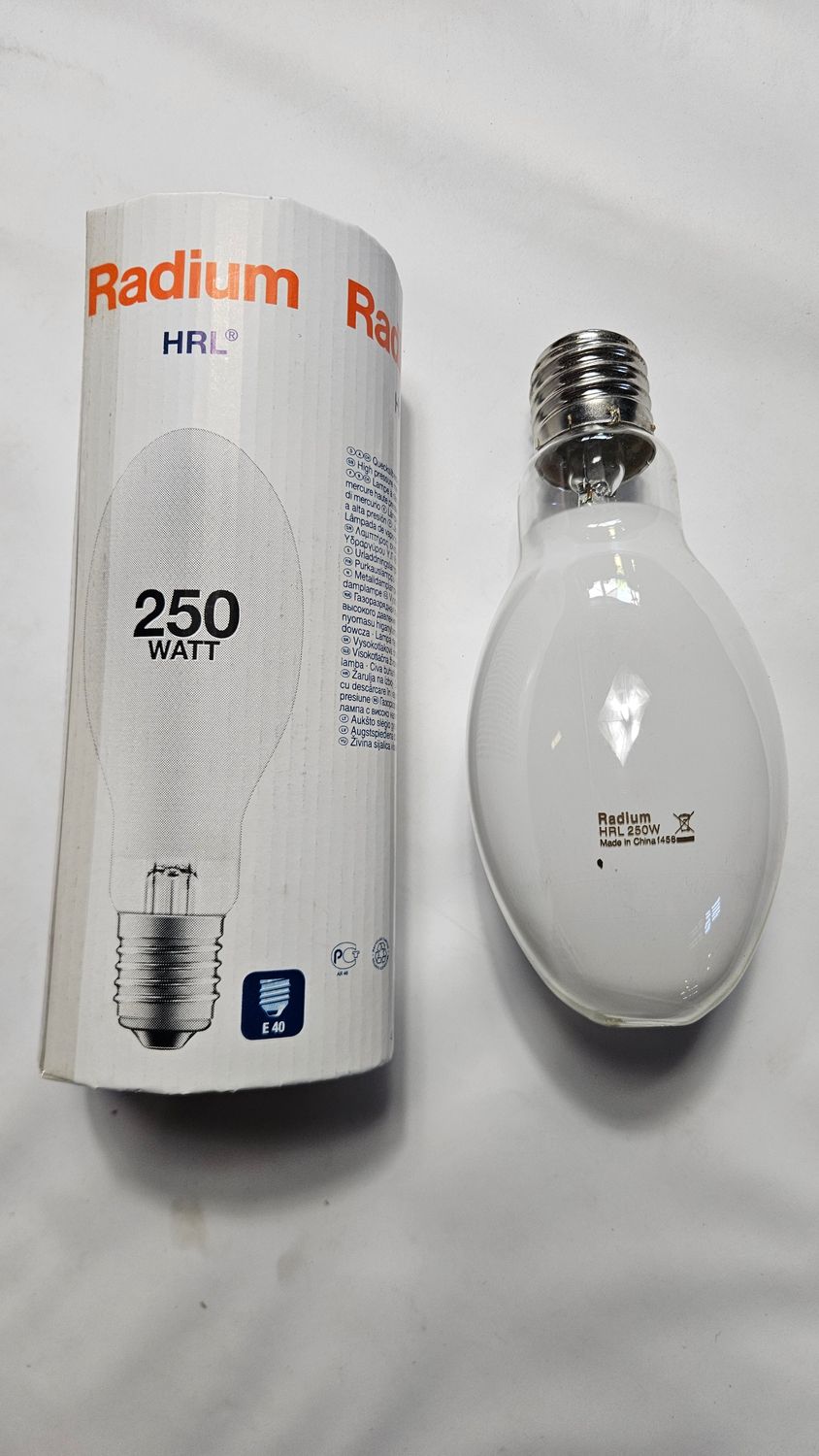 Radium HRL 250W E40 Quecksilberdampf-Hochdrucklampe – Ellipsoidform