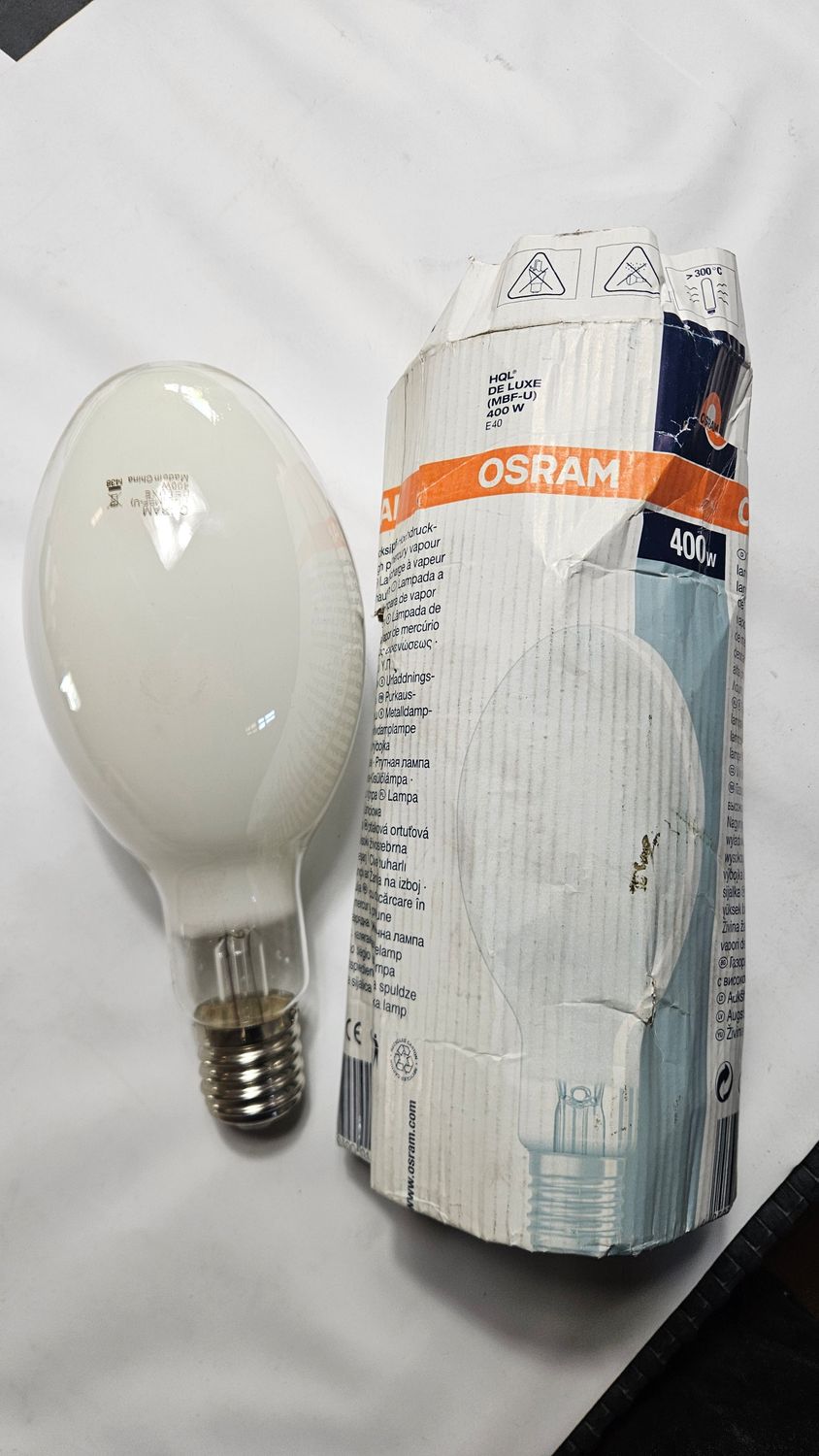 Osram HQL DE LUXE (MBF-U) 400W E40 Quecksilberdampf-Hochdrucklampe