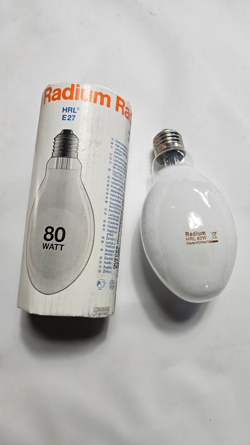 Radium HRL 80W E27 Quecksilberdampf-Hochdrucklampe – Ellipsoidform