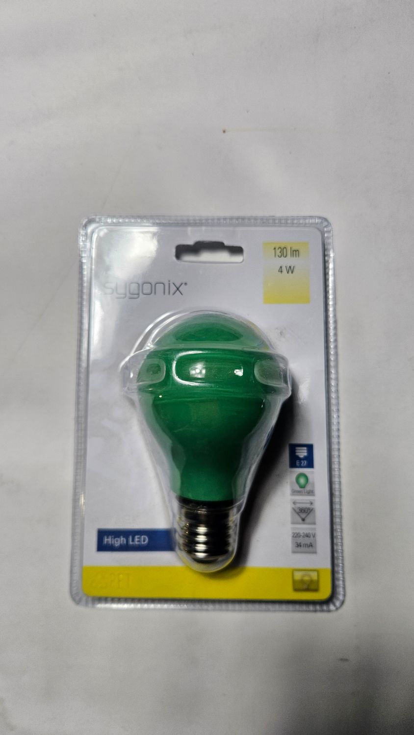 Sygonix High LED 4W E27 130lm Grün