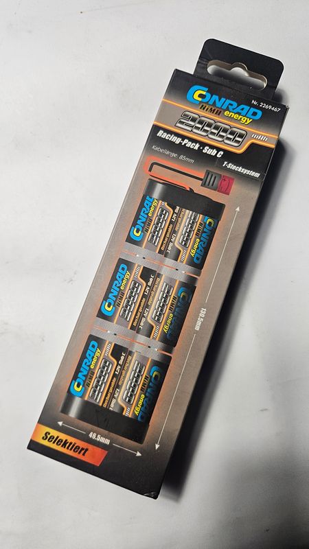 Conrad energy NiMH Racing-Pack 2000mAh Sub C 7,2V T-Stecksystem