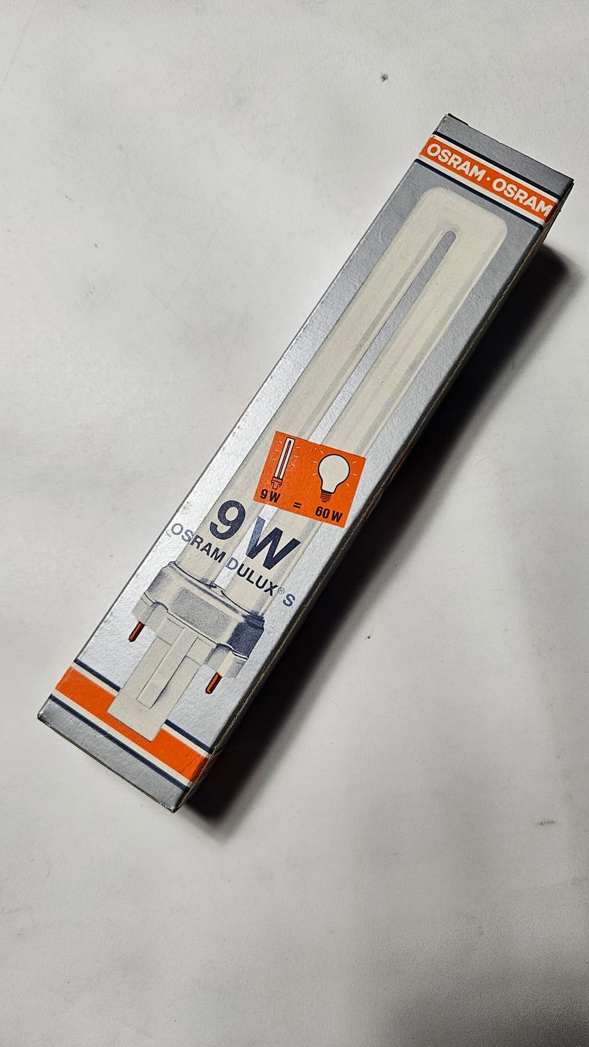 OSRAM Dulux S 9W/21 600lm Lumilux Hellweiss Cool White G23 Made in Germany