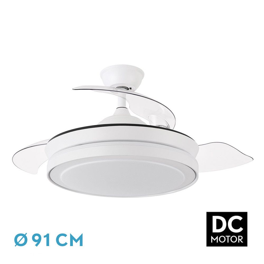 VENTILADOR DE TECHO DC ESPARTA BLANCO O NEGRO 72W