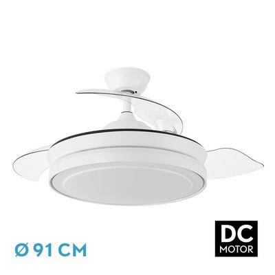 VENTILADOR DE TECHO DC ESPARTA BLANCO O NEGRO 72W