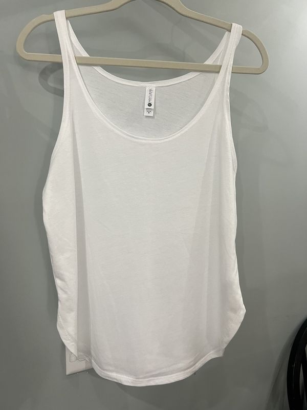 White Flowy Tank