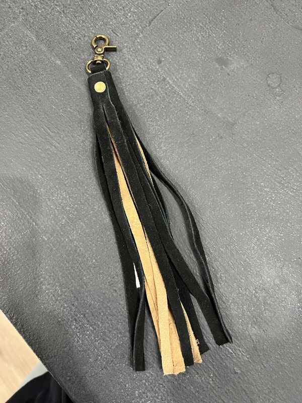 Leather Tassel Keychain