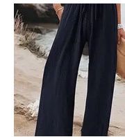 Loose Wide Leg Drawstring trouser pants