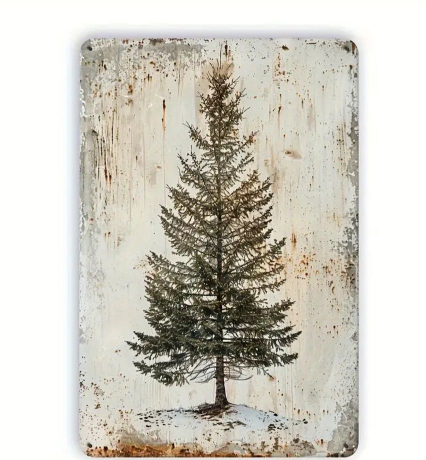 Vintage Metal Tree sign