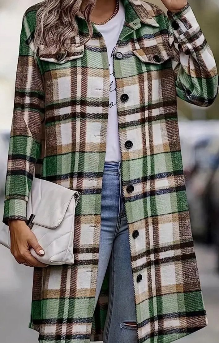 Long Green/Brown Shacket