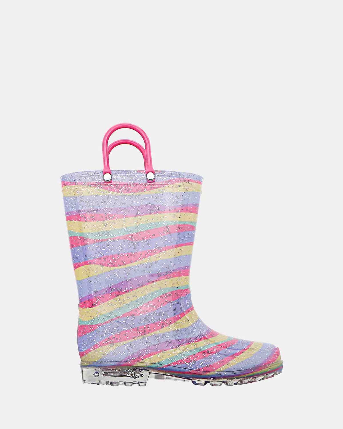 Grosby Jellies rainbow/ sharks gumboots