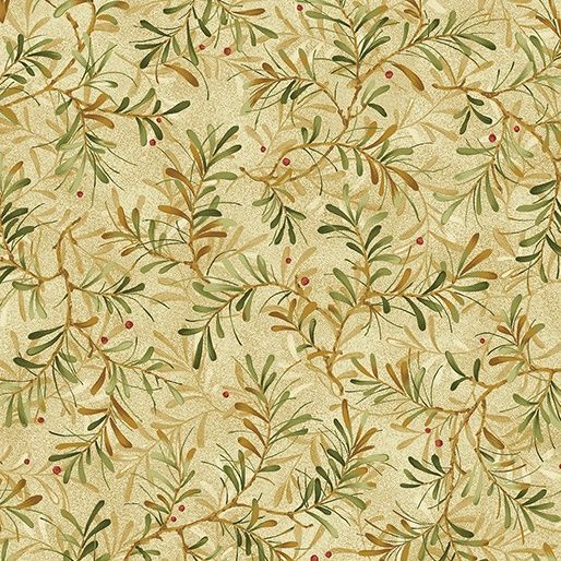 Pine Boughs Moss Ecru108