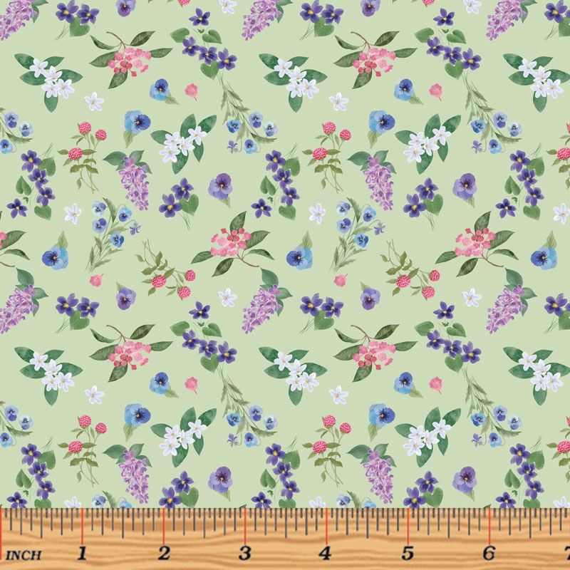 New England Little Flowers Light Sage