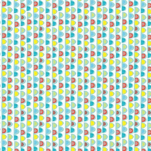 Scalloped Stripe Teal
