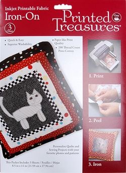 Printed Treasures Printer Fabric Sheets White Iron-on