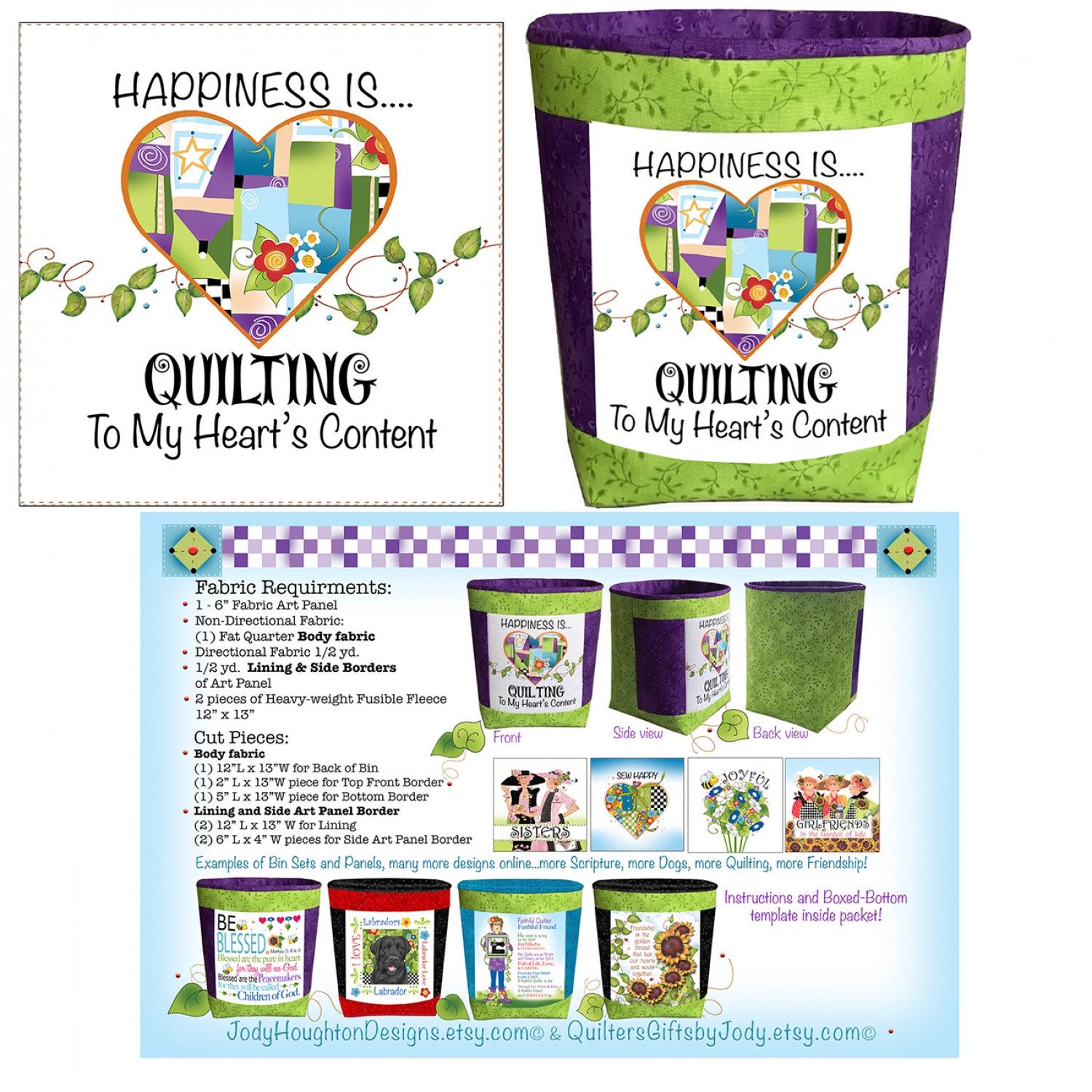 Fabric Bin Square - Quilting