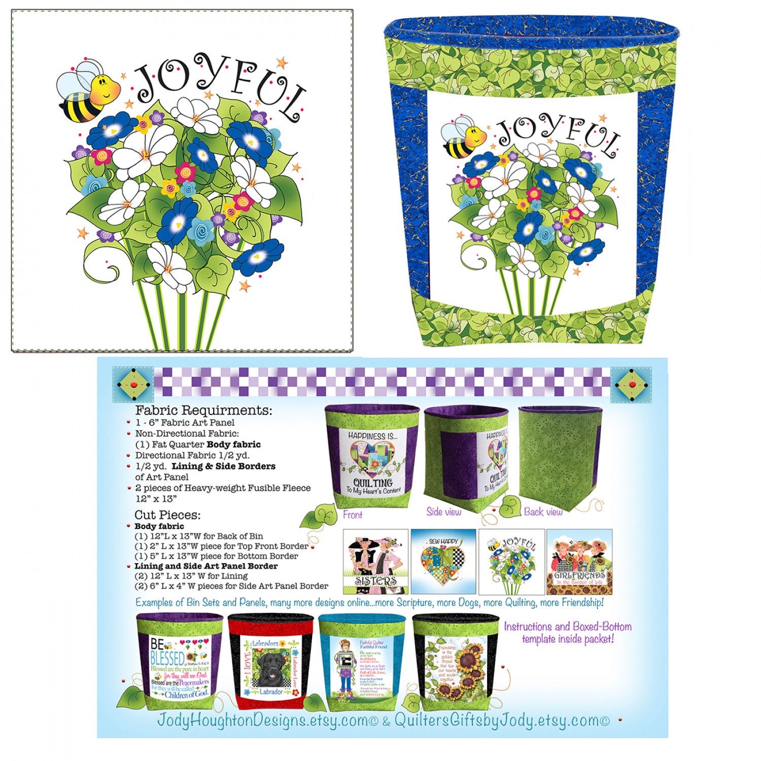 Fabric Bin Set Joyful