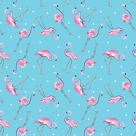 Flamingo Friends Blue