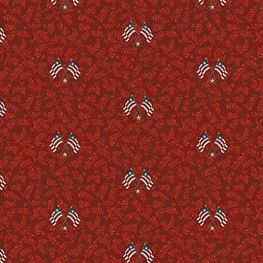 American Valor Flags &amp; Leaves Red