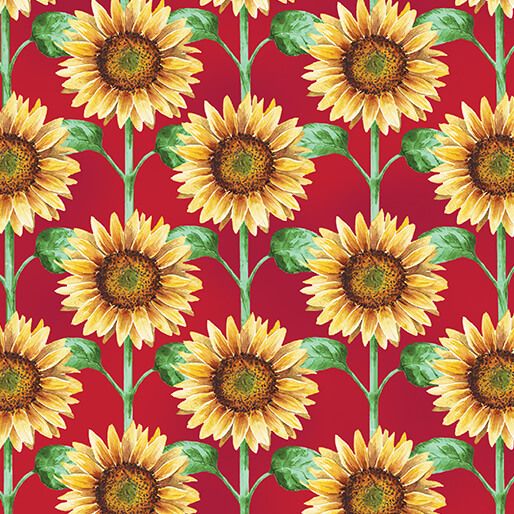Sunflower Field Red
