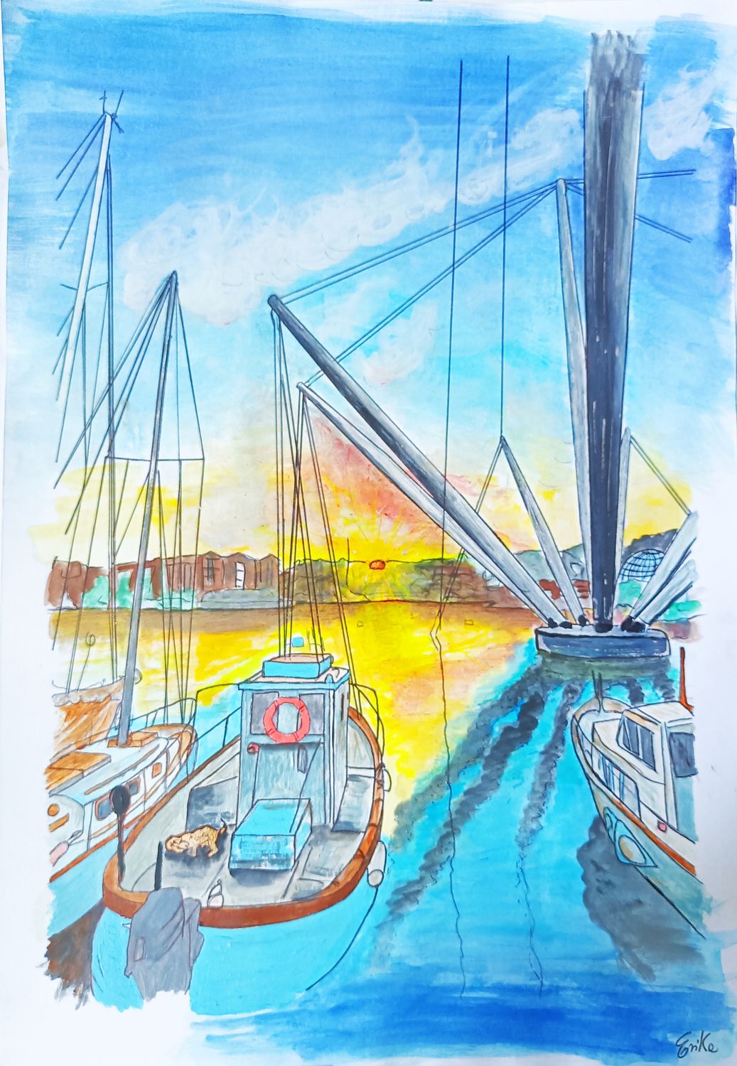 Tramonto al porto antico