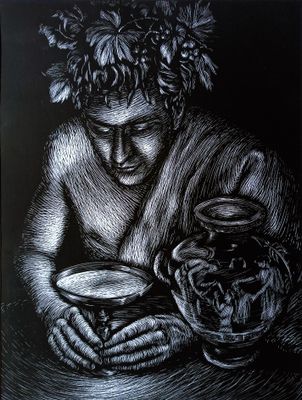 BACCO, DIVINITA’ DELLE FESTE, ALLA FINE DI UNO DEI SUOI BANCHETTI