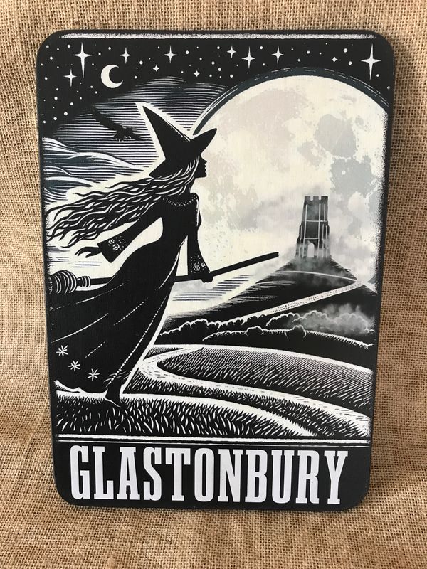 Flying Witch over Glastonbury Tor