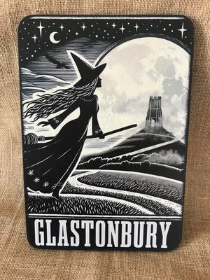 Flying Witch over Glastonbury Tor