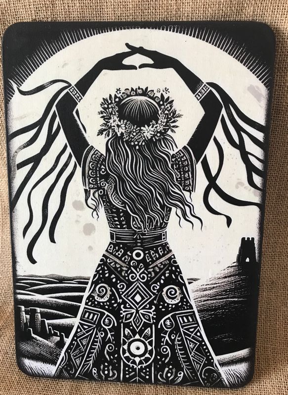 Glastonbury Free Spirit block print