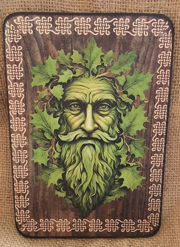 Celtic Green Man / dark oak