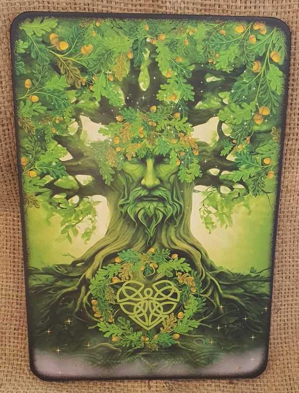 Green Man Tree &amp; Celtic knot Work Heart